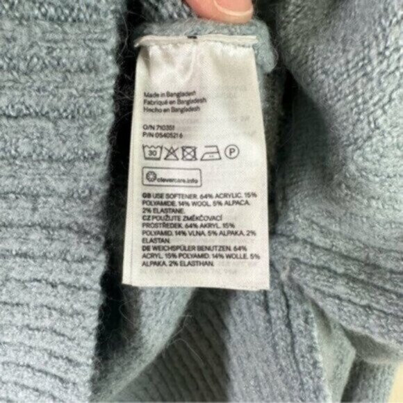 L.O.G.G. By H&M | Powder Blue Crew Neck Tie Bow On Side Knit Sweater Size XS - Picture 8 of 9